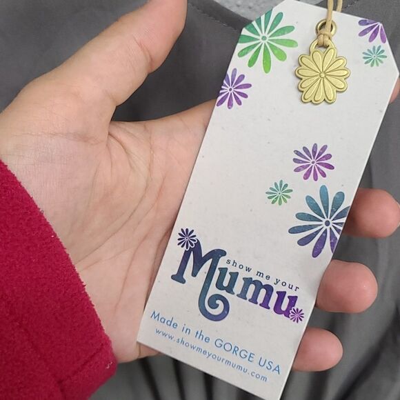 Show Me Your Mumu Gray Kendall Maxi Dress‎ Size Large New With Tags - Picture 6 of 7